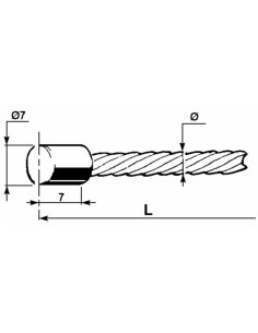 CAVO FRENO/FRIZIONE DIAM. 2,5; LUNGH.: 2500 ; MM