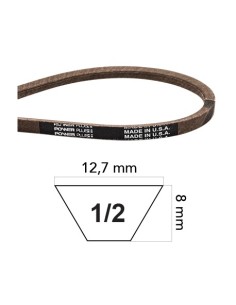 CINGHIA HUSQVARNA/MCCULLOCH; MOTORE/PIATTO; PIATTI 107 SC.LATERALE BI-LAMA; MOD.: LT 18 - 42.