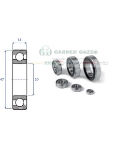 CUSCINETTO A SFERE 6204 2 RS; RADIALE C/3