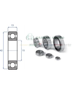 CUSCINETTO A SFERE 6302 2 RS; RADIALE C/3