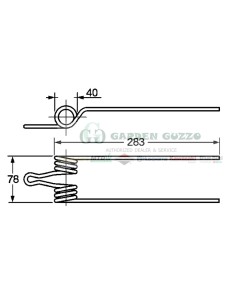 DENTE RANGHINATORE CANTONE; FORO.: 40  MM; FILO DIAM 6;