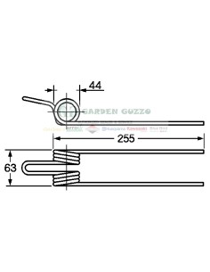 DENTE RANGHINATORE CANTONE; FORO.: 44  MM; FILO DIAM 6;