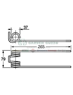 DENTE RANGHINATORE CORMIK; FORO.: 37  MM; FILO DIAM 6;