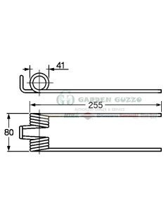 DENTE RANGHINATORE FONTANESI; FORO.: 41  MM; FILO DIAM 6;