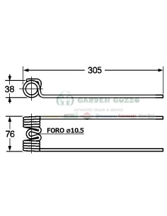 DENTE RANGHINATORE FORT F3; FORO.: 10,5  MM; FILO DIAM 5,5;
