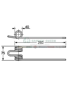 DENTE RANGHINATORE FORT; FORO.: 40  MM; FILO DIAM 6;