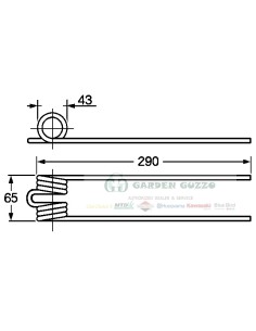 DENTE RANGHINATORE LAVERDA; FILO DIAM 6,5;