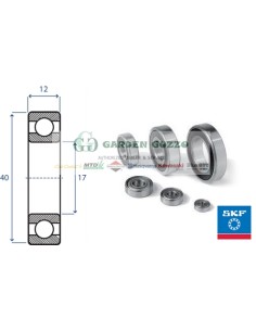 SKF CUSCINETTO A SFERE 6203 2 RS; RADIALE C/3