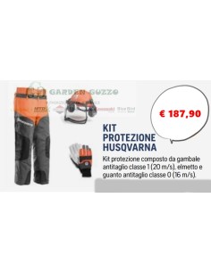 HUSQVARNA KIT PROTEZIONE MOTOSEGA; COMPRENDE: CASCHETTO PROT + GUANTO ANT. TAGLIO + GAMBALE ANT.TAGLIO;