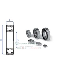 CUSCINETTO A SFERE 6001 2 RS; RADIALE C/3