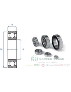 CUSCINETTO A SFERE 6001 2 RS; RADIALE C/3