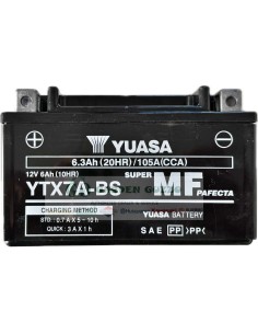 BATTERIA YUASA 7  AH - 12 V POLO POS. DX.; DIM 150X85X95 H;