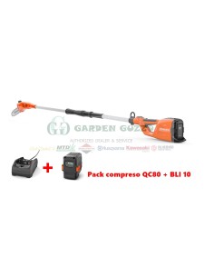 HUSQVARNA POTATORE TELESCOPICO A BATTERIA  MOD.: 120ITK4-P- COMPRESO DI CARICA BATTERIA QC80 E BATTERIA BLi 10; TELESCOPICO; BAR