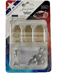HUSQVARNA; GARDENA KIT LAME TITANIO; 315/450X/430/105;  KIT 9 PEZZI.