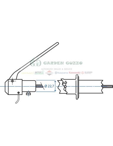 MANOPOLA LEVA SICUREZZA/SPEGNIMENTO MOTOCOLTIVATORE D.21,7;