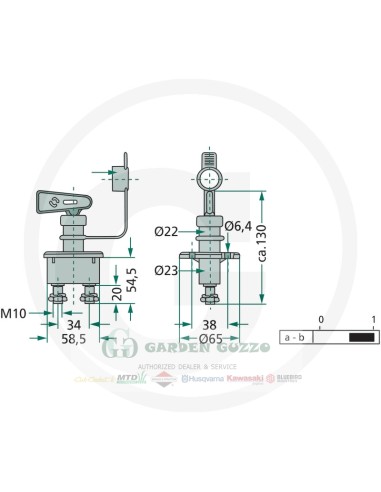 INTERRUTORE STACCA-BATTERIA; 12 V; A NORME DIN 40;