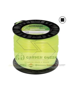 FILO DECESPUGLIATORE QUADRO STRONG GIALLO; 2,7 MM; 2 BOBINA 2 KG.;